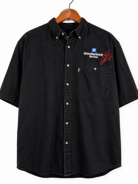 Kevin Harvick NASCAR Goodwrench Racing Button Up Shirt Mens XL Black Rare